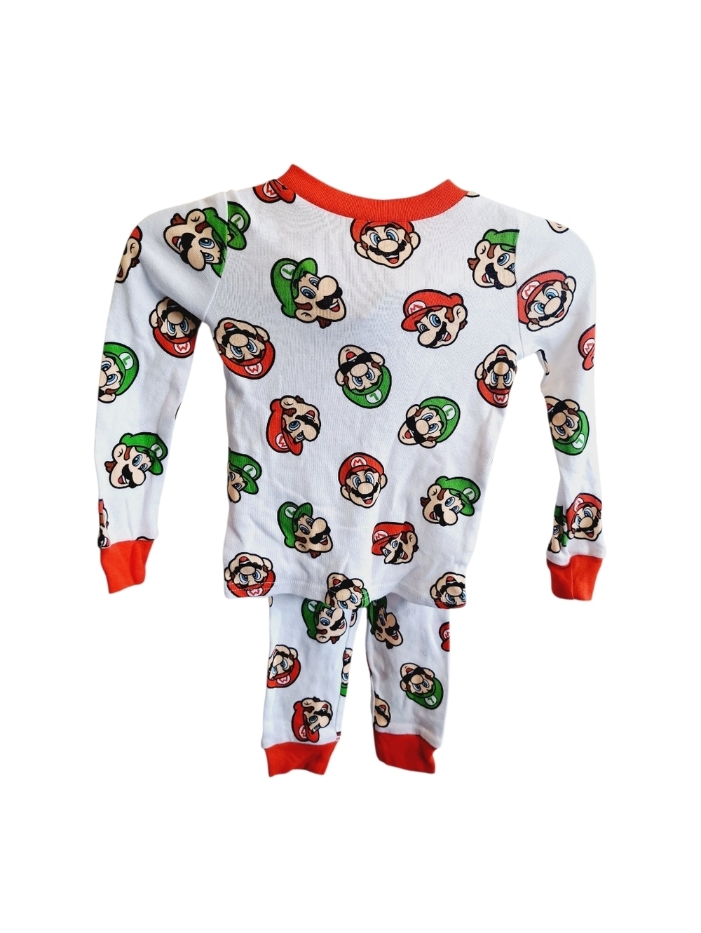 Nintendo Super Mario & Luigi Long Sleeve 2 Piece Pajama S 4 Kids PJ Gaming Gamer